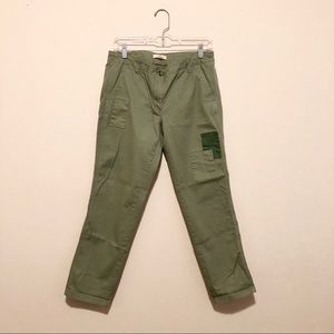 LOFT Marisa Patchwork Chino Pants Women’s 6 Green